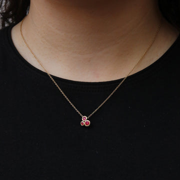 9ct Fairtrade Yellow Gold and Three Rubies