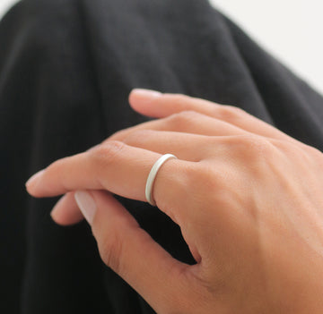 Slim Silver Stacking Ring