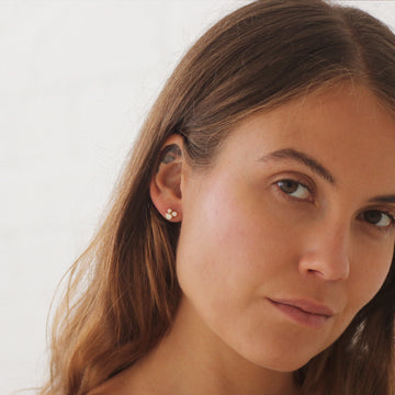 9ct Fairtrade Yellow Gold Bud Diamond Ear Studs