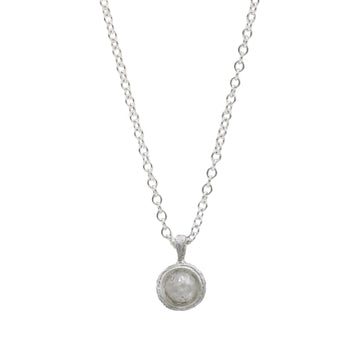 Outlet - Diana Porter Icy White Rose Cut Diamond Silver Pendant