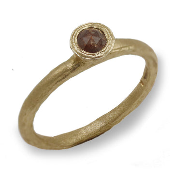 Brown Diamond Solitaire Engagement Ring