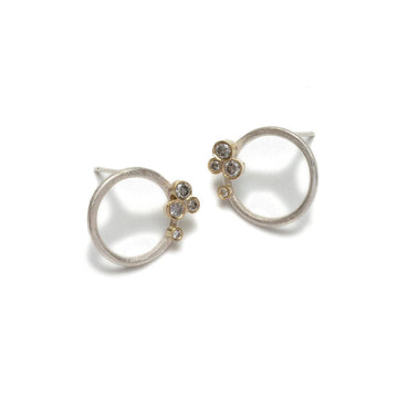 Shimara Carlow Salt and Pepper Diamond Hoop Earrings