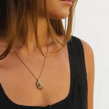 Lukas Svyba Recycled 9ct Yellow Gold Opal Pendant