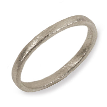 18ct Fairtrade White Gold Plain Ring