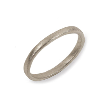 18ct Fairtrade White Gold Plain Ring