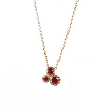 9ct Fairtrade Yellow Gold and Three Rubies