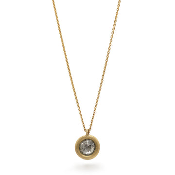 Shimell & Madden 18ct Yellow Gold Salt & Pepper Nebula Pendant