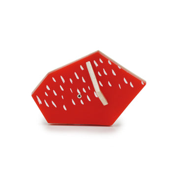 Chie Mannami Red Abstract Brooch Pin