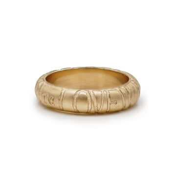 Every Heart To Love Will Come Yellow Gold Ring