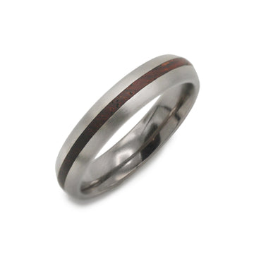 Justin Duance Mens Titanium Wooden Inlay Ring