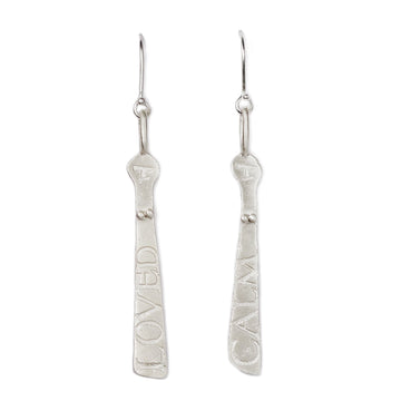 Sibyl Earrings with Silver Etch