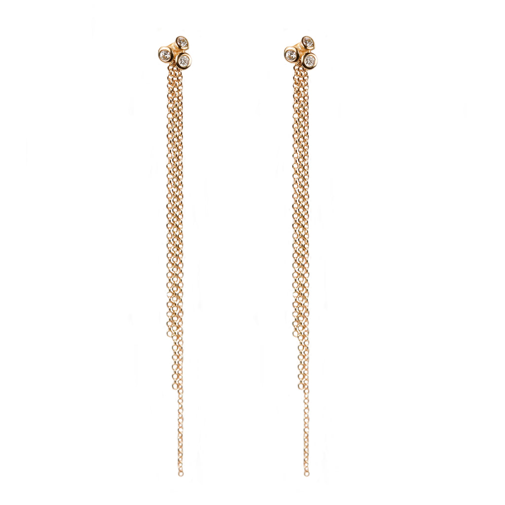 Bespoke - Gold and Diamond Drop Earrings