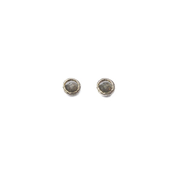 Diana Porter Jewellery modern rose cut diamond white gold studs