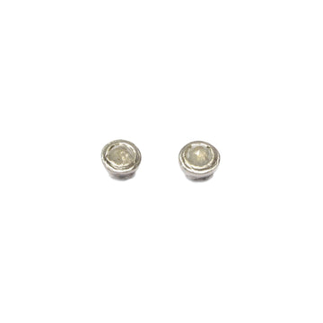 Diana Porter Jewellery contemporary rose cut diamond white gold earrings studs