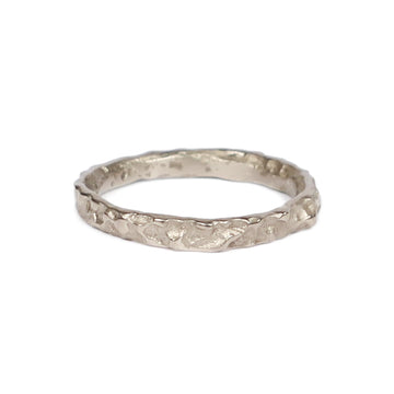 Slim 18ct Fairtrade Rose Gold 'Molten' Ring