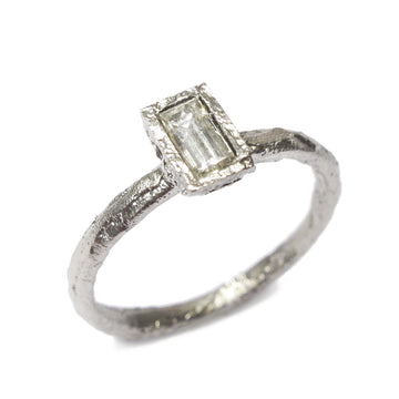Baguette Cut Diamond Engagement Ring