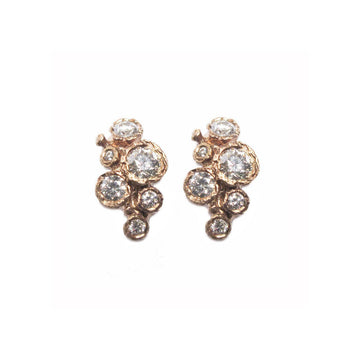 Diana Porter Jewellery modern diamond rose gold earrings
