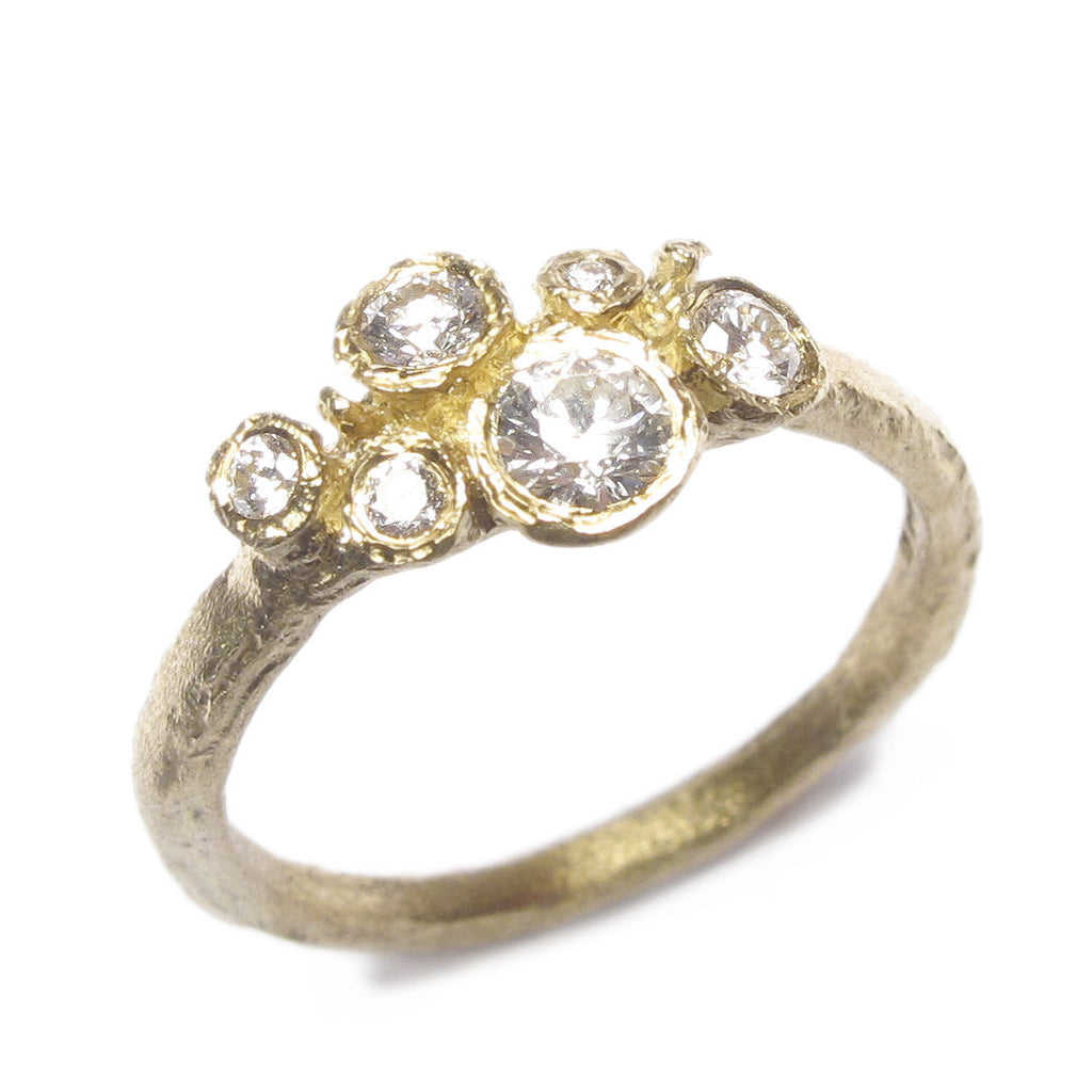Diana Porter Jewellery modern diamond and yellow gold engagement ring
