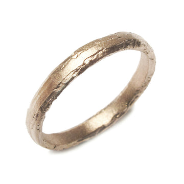 Textured Ethical Gold Wedding Ring 3mm
