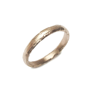 Textured Ethical Gold Wedding Ring 3mm