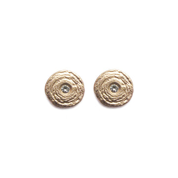 Diana Porter Jewellery unique diamond rose gold earring studs