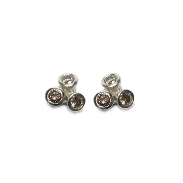 Diana Porter Jewellery contemporary brown diamond earrings