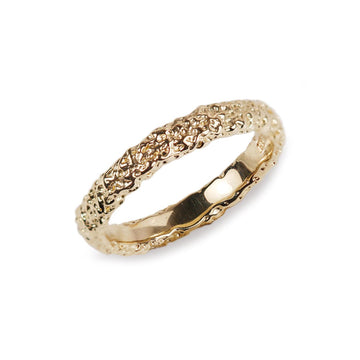 Hannah Felicity Dunne 9ct Yellow Gold Coral Texture Ring
