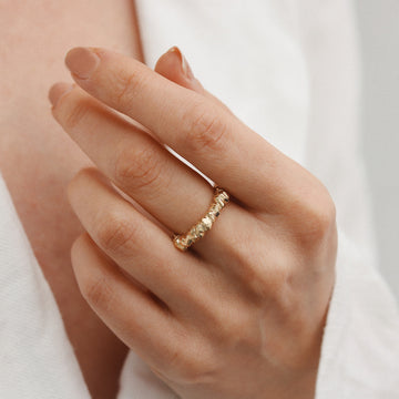 Hannah Felicity Dunne Gold Rock Ring