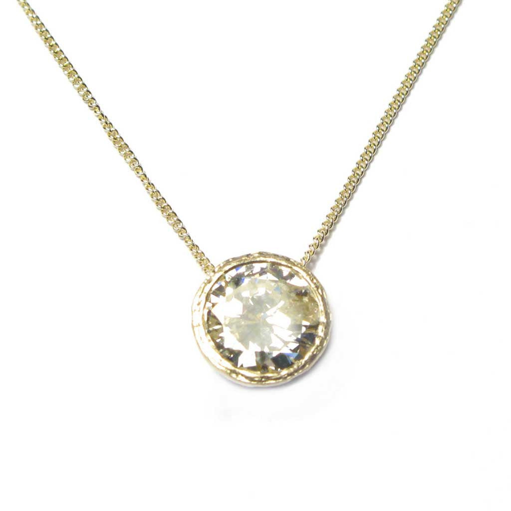 Diana Porter Contemporary Jewellery Bespoke Commission yellow gold diamond necklace