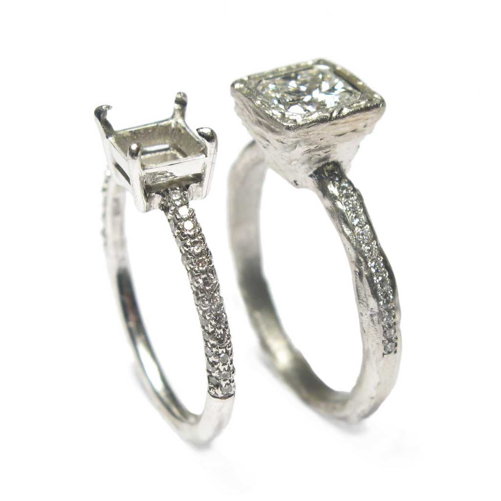 Diana Porter Jewellery bespoke commission reworked diamond white gold ring