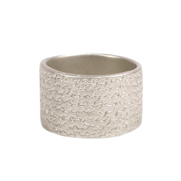 Wide Silver 'Being' Ring