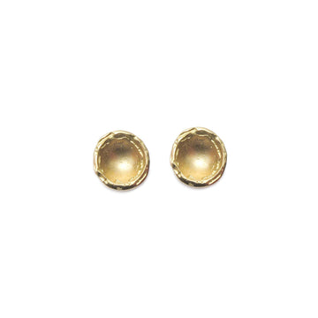 Diana Porter Jewellery contemporary etched yellow gold stud earrings