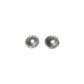 Diana Porter Jewellery contemporary etched oxidised silver stud earrings