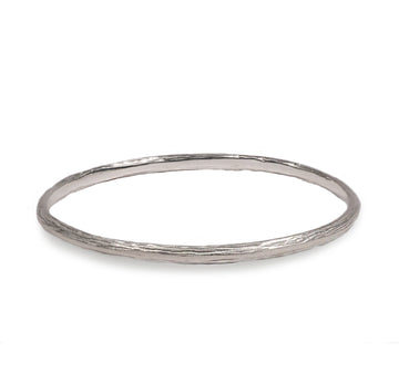 Silver Textured Narrow 'Strata' Bangle