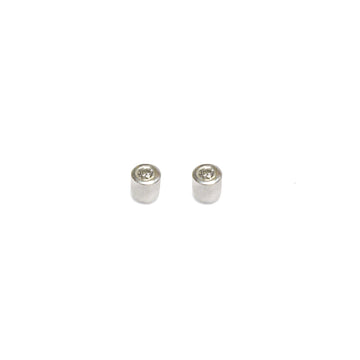 Diana Porter Jewellery contemporary diamond silver stud earrings