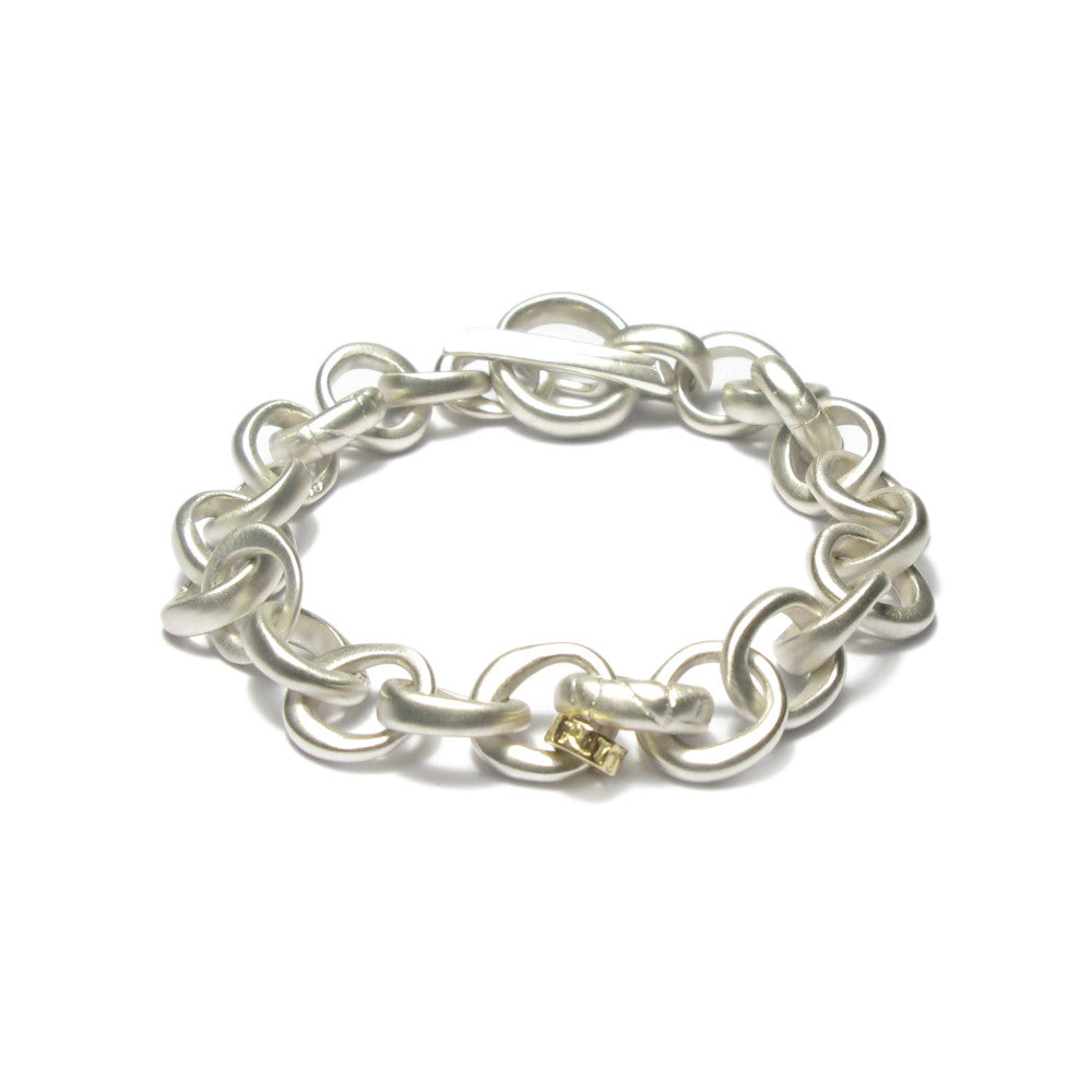 Diana Porter chunky silver handmade link bracelet