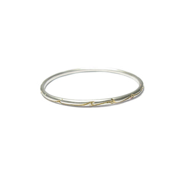 Diana Porter Jewellery etched silver gold wisdom bangle