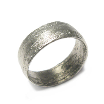 Diana Porter Jewellery contemporary white gold mens wedding ring