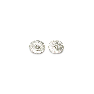Diana Porter Jewellery contemporary silver diamond earring studs