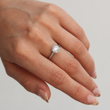 Solitaire Diamond and Platinum Engagement Ring