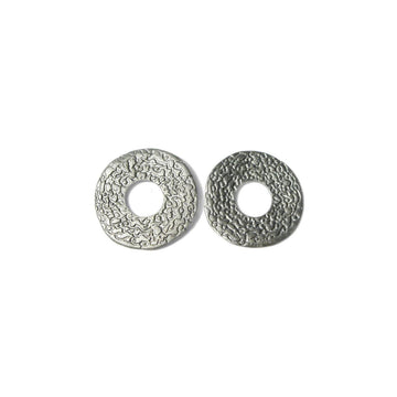 Diana Porter Jewellery contemporary etched silver stud earrings