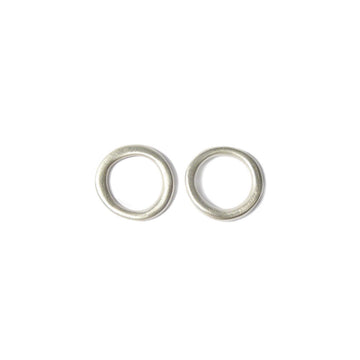 Diana Porter Jewellery contemporary medium silver hoop studs