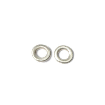 Diana Porter Jewellery contemporary silver hoop studs