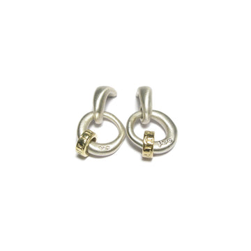 Diana Porter Jewellery contemporary silver and gold earrings