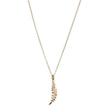 Zoya Dickinson 9ct Yellow Gold Fern Pendant