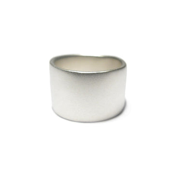 Diana Porter Jewellery contemporary wide silver wedding ring