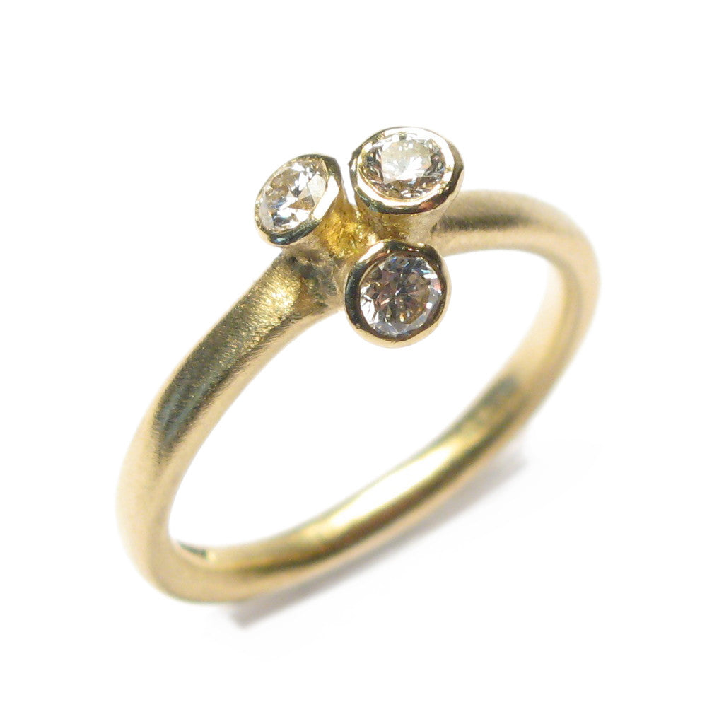 Diana Porter Jewellery contemporary yellow gold diamond engagement ring
