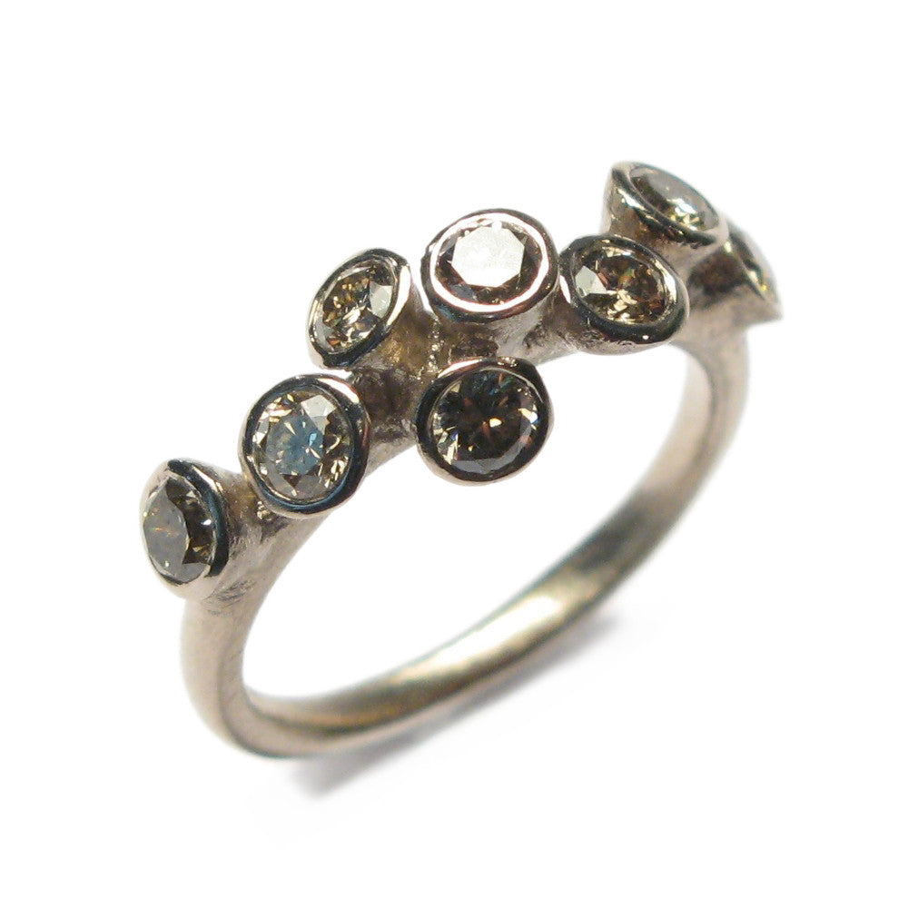 Diana Porter Jewellery contemporary chocolate diamond white gold engagement ring