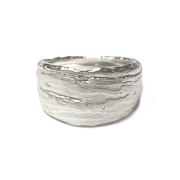 Diana Porter Jewellery contemporary etched silver ring