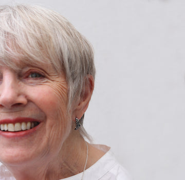 Large Silver 'Emerge' Ear Studs